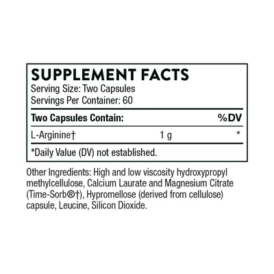 Ingredients including L-arginine.