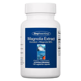 A Supplement container with the name Magnolia Extract Honokiol + Magnolol 90% by Allergy Research Group.