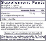 Text describing the ingredients: Magnesium (as Sucrosomial magnesium)