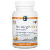 A Supplement container with the name ProOmega 2000 Jr by Nordic naturals.