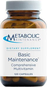 A Supplement container with the name Basic Maintenance by Metabolic Maintenance.