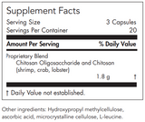 Text listing the ingredients including Chitosan Oligosaccharide, Shrimp, Crab, Lobster