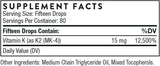 Ingredients including Vitamin K, K2, Mk-4