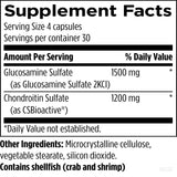 Text describing the ingredients: Glucosamine Sulfate, Chondroitin Sulfate.