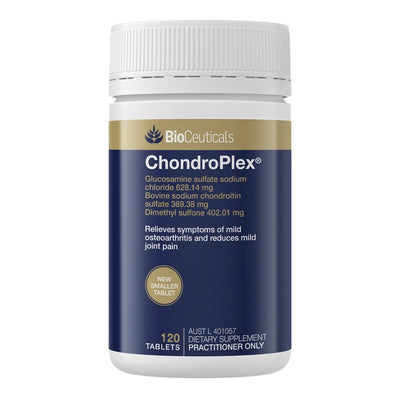 A Supplement container with the name ChondroPlex by BioCeuticals.