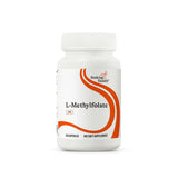 A Supplement container with the name L-Methylfolate by Seeking Health.