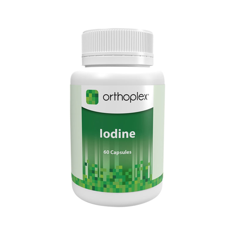 A Supplement container with the name Iodine by Orthoplex Green