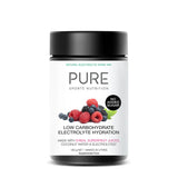 A Supplement container with the name Electrolyte Hydration Low Carb (Superfruit Juice) by Pure Sports Nutrition.