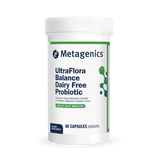 A Supplement container with the name Ultra Flora Balance Dairy Free Probiotic (60 caps) by Metagenics.