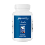 A Supplement container with the name Niacin Vitamin B3 by Allergy Research Group.