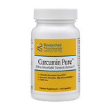 A Supplement container with the name Curcumin Pure by Researched Nutritionals.