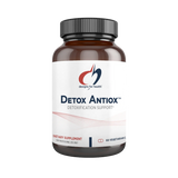 A Supplement container with the name Detox Antiox by Designs for Health.