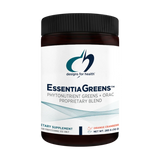 A Supplement container with the name EssentiaGreens by Designs for Health.