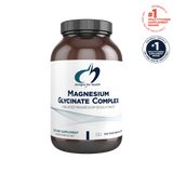 A Supplement container with the name Magnesium Glycinate Complex by Designs for Health.