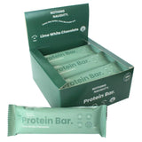 A Box of Nothing Naughty Lime White Chocolate Flavor Protein Bars.