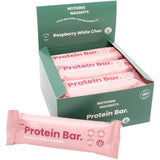 A Box of Nothing Naughty Raspberry White Chocolate Flavor Protein Bars.