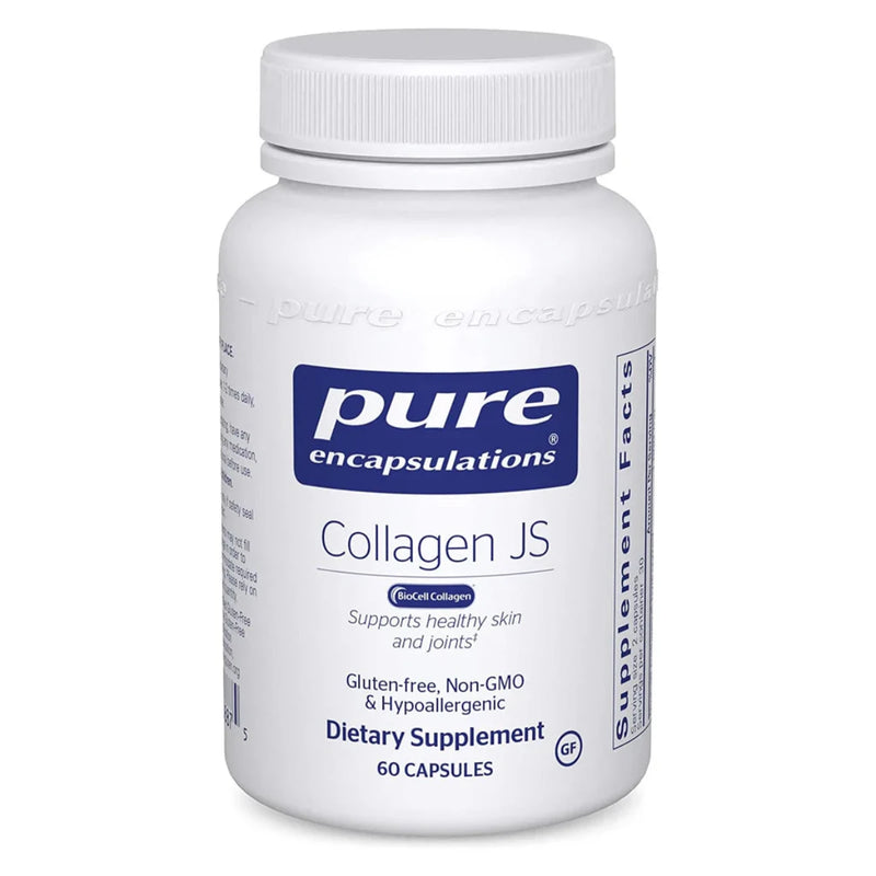 A Supplement container with the name Collagen JS by Pure Encapsulations.