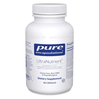 Image of UltraNutrient dietary supplement by Pure Encapsulations, 90 Capsules. Multivitamin/mineral formula with support for
cardiovascular and liver health