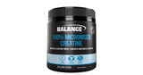 A Supplement container with the name 100% Micronised Creatine by Balance