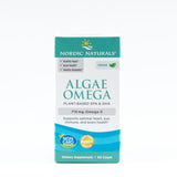 A Supplement container with the name Algae Omega by Nordic Naturals.