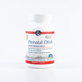 A Supplement container with the name Prenatal DHA by Nordic Naturals.